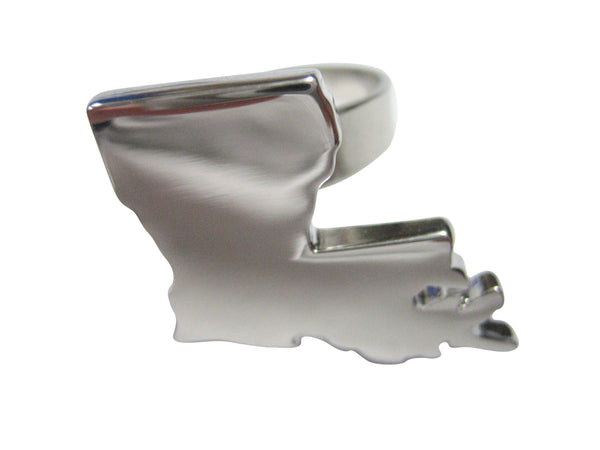 Louisiana State Map Shape Adjustable Size Fashion Ring