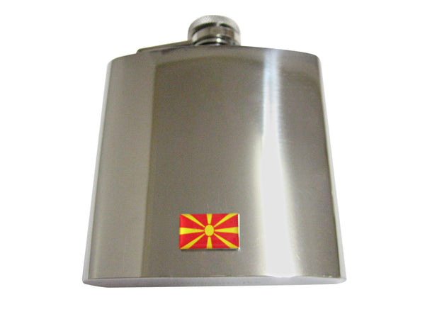 Macedonia Country Flag 6 Oz. Stainless Steel Flask