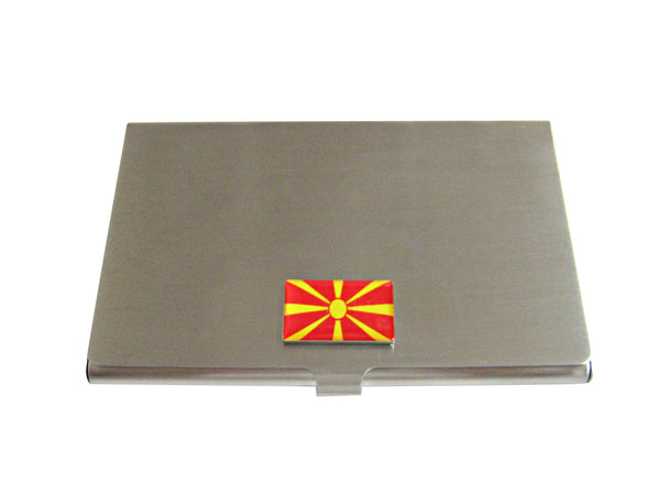 Macedonia Country Flag Business Card Holder