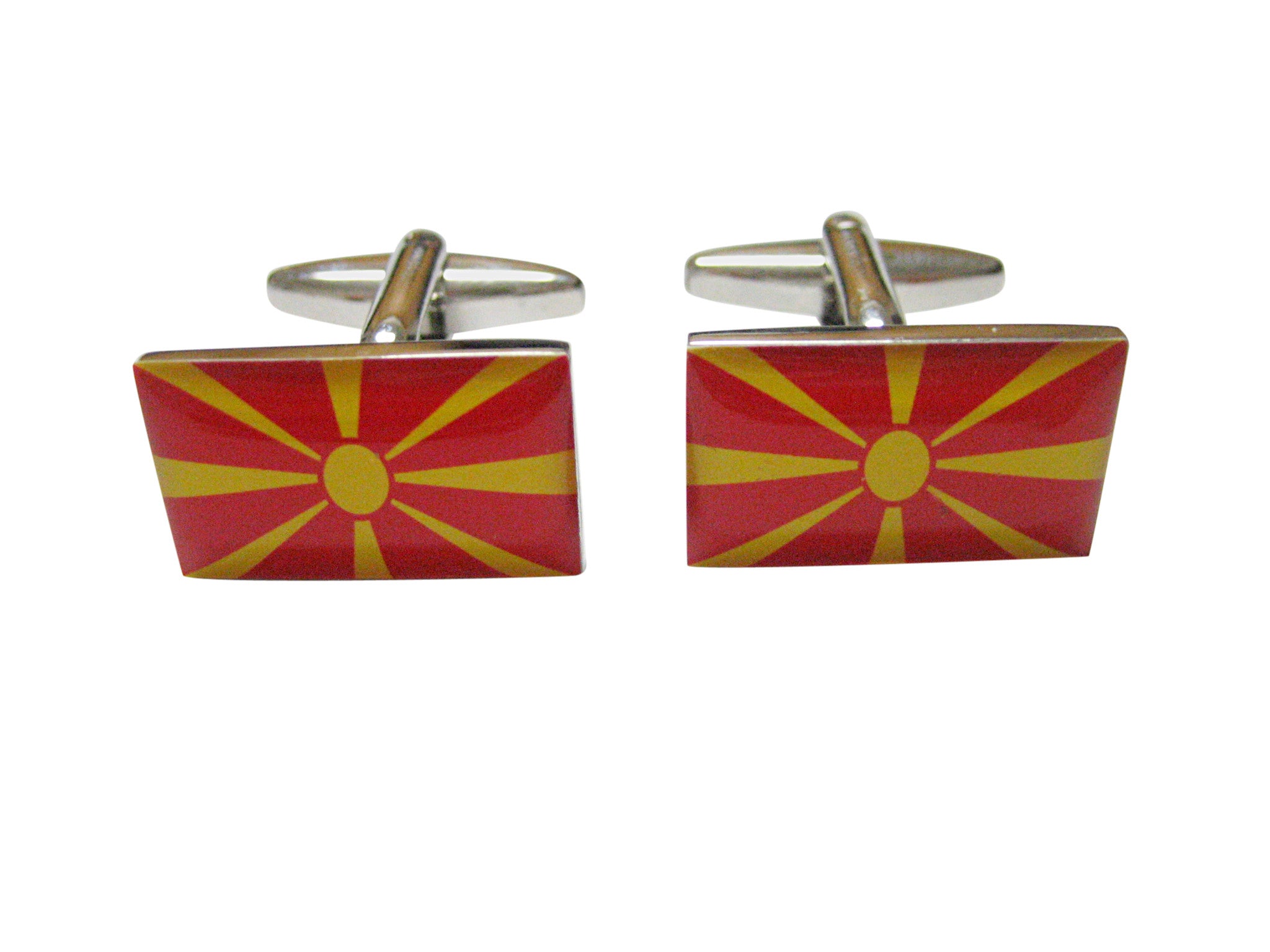 Macedonia Flag Cufflinks