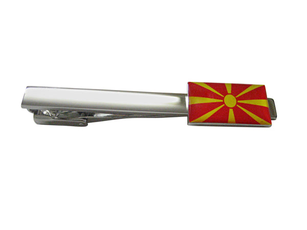 Macedonia Country Flag Square Tie Clip