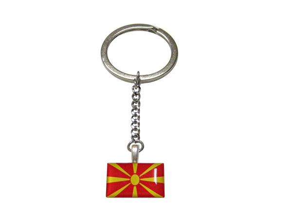 Macedonia Flag Pendant Keychain