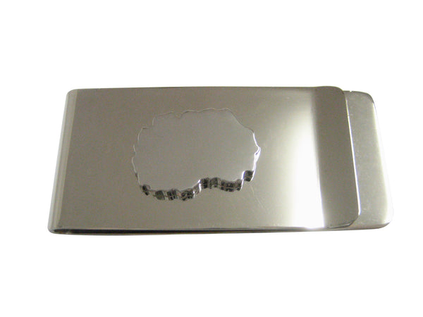 Macedonia Map Shape Pendant Money Clip