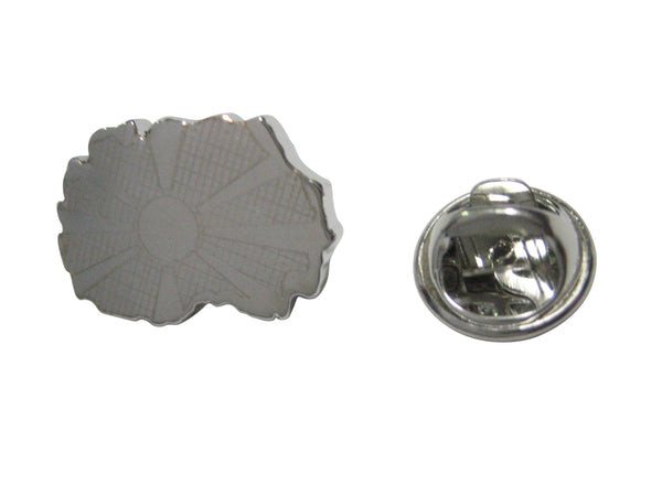 Macedonia Map Shape and Flag Design Lapel Pin