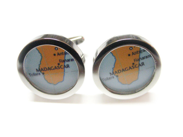 Madagascar Map Cufflinks