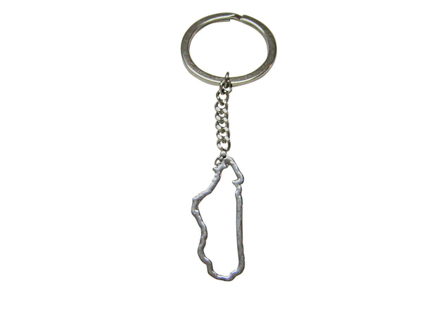 Madagascar Map Outline Keychain