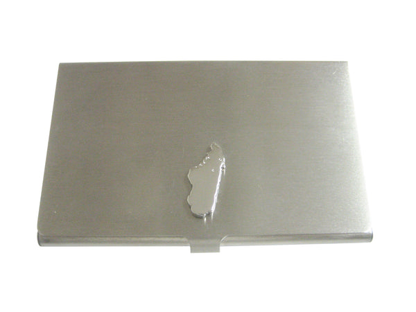 Madagascar Map Shape Business Card Holder
