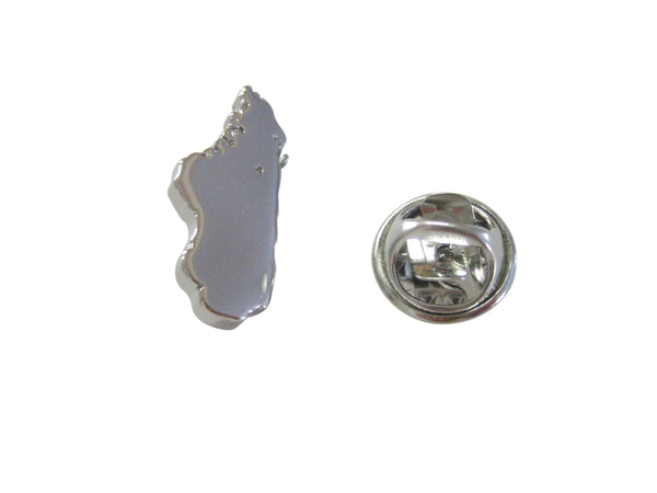 Madagascar Map Shape Lapel Pin