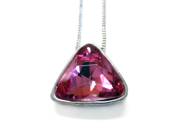Magenta Crystal Pendant Necklace