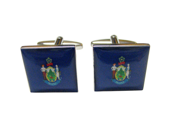 Maine State Flag Cufflinks