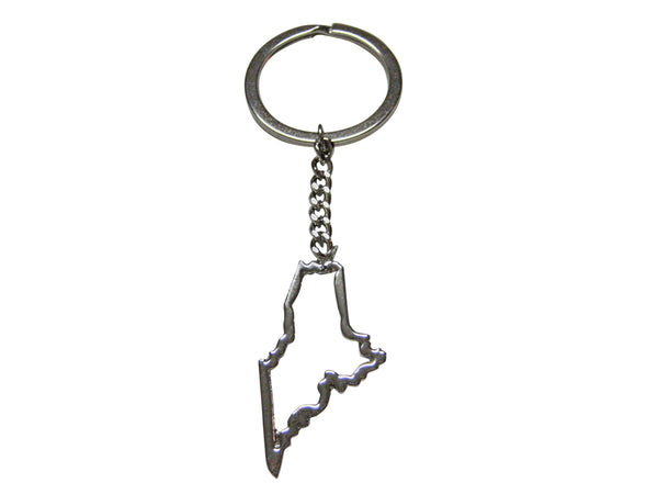 Maine State Map Outline Keychain