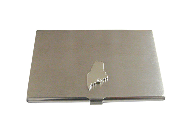 Maine State Map Shape Business Card Holder
