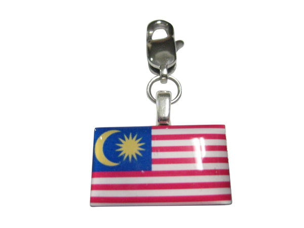 Malaysia Flag Pendant Zipper Pull Charm