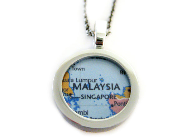 Malaysia Map Pendant Necklace