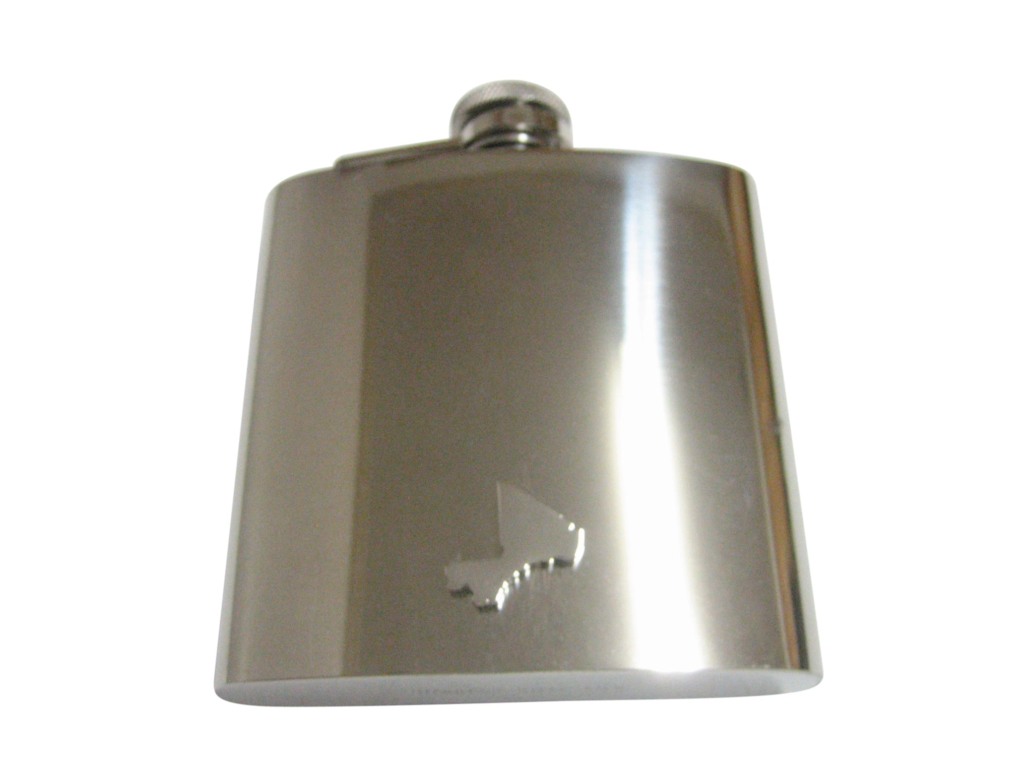 Mali Map Shape Pendant 6 Oz. Stainless Steel Flask