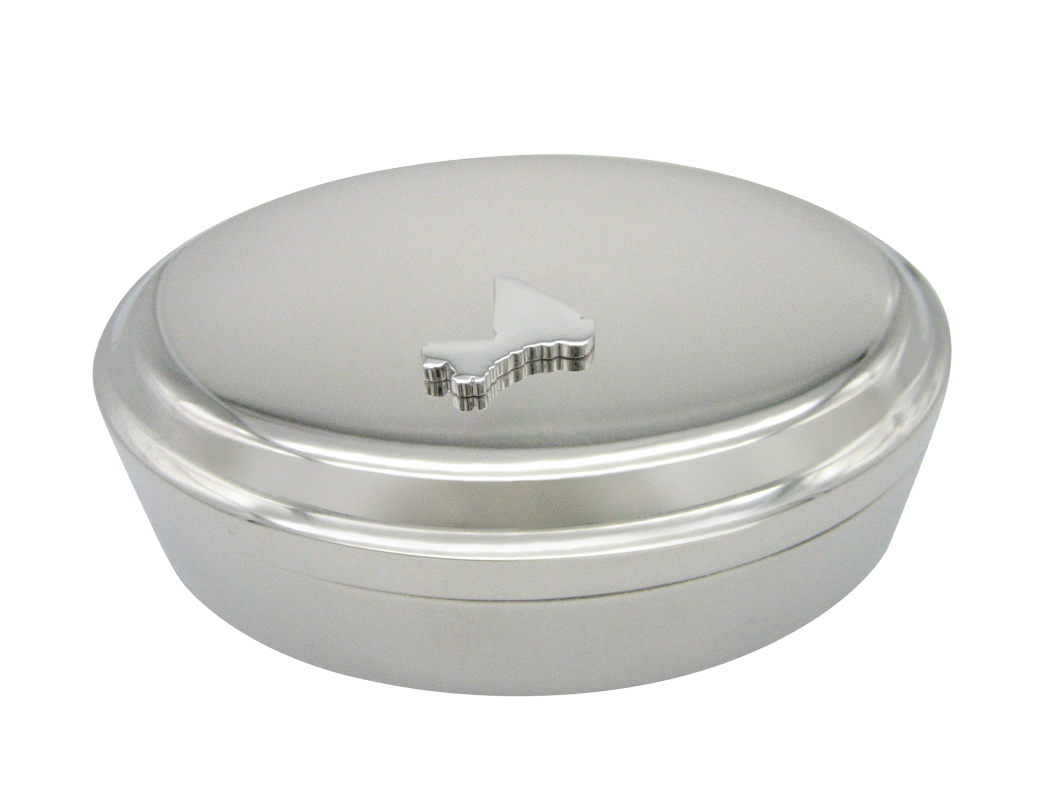 Mali Map Shape Pendant Oval Trinket Jewelry Box