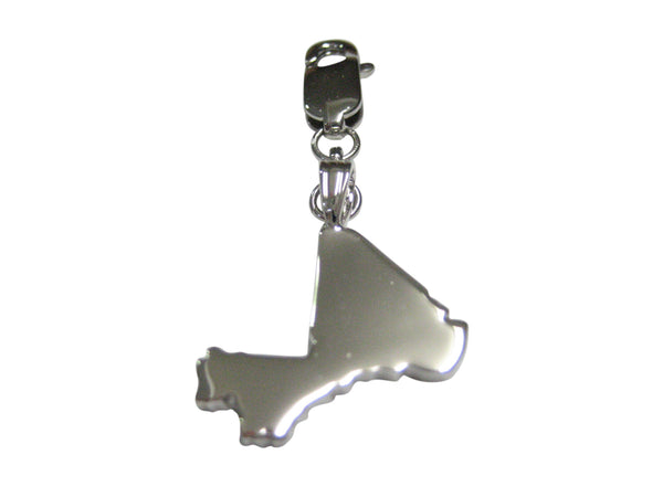 Mali Map Shape Pendant Zipper Pull Charm