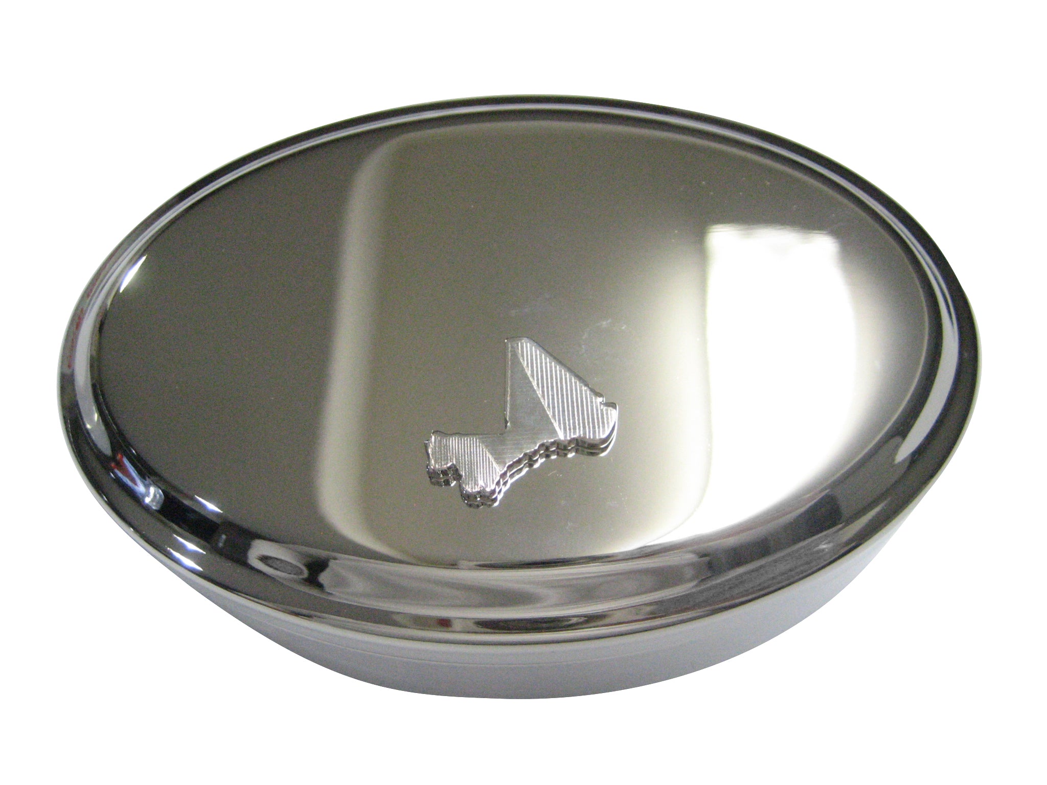 Mali Map Shape and Flag Design Oval Trinket Jewelry Box