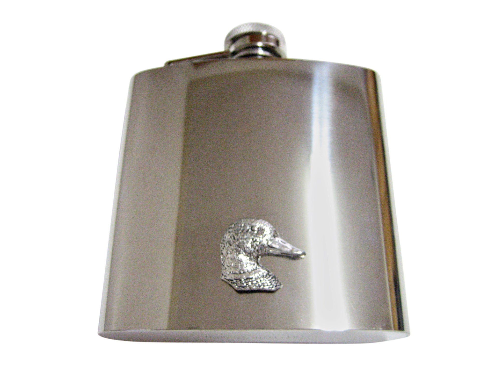 Mallard Duck Bird Head 6 Oz. Stainless Steel Flask