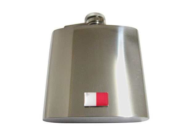 Malta Flag 6 Oz. Stainless Steel Flask