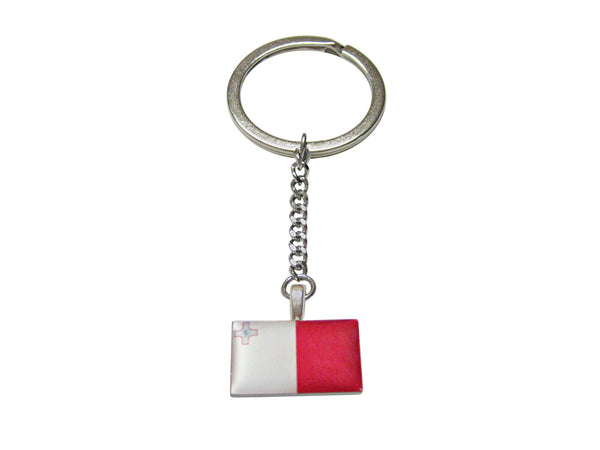 Malta Flag Pendant Keychain