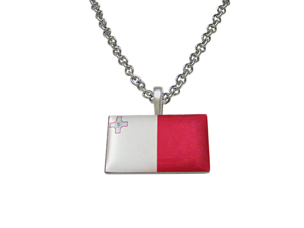 Malta Flag Pendant Necklace