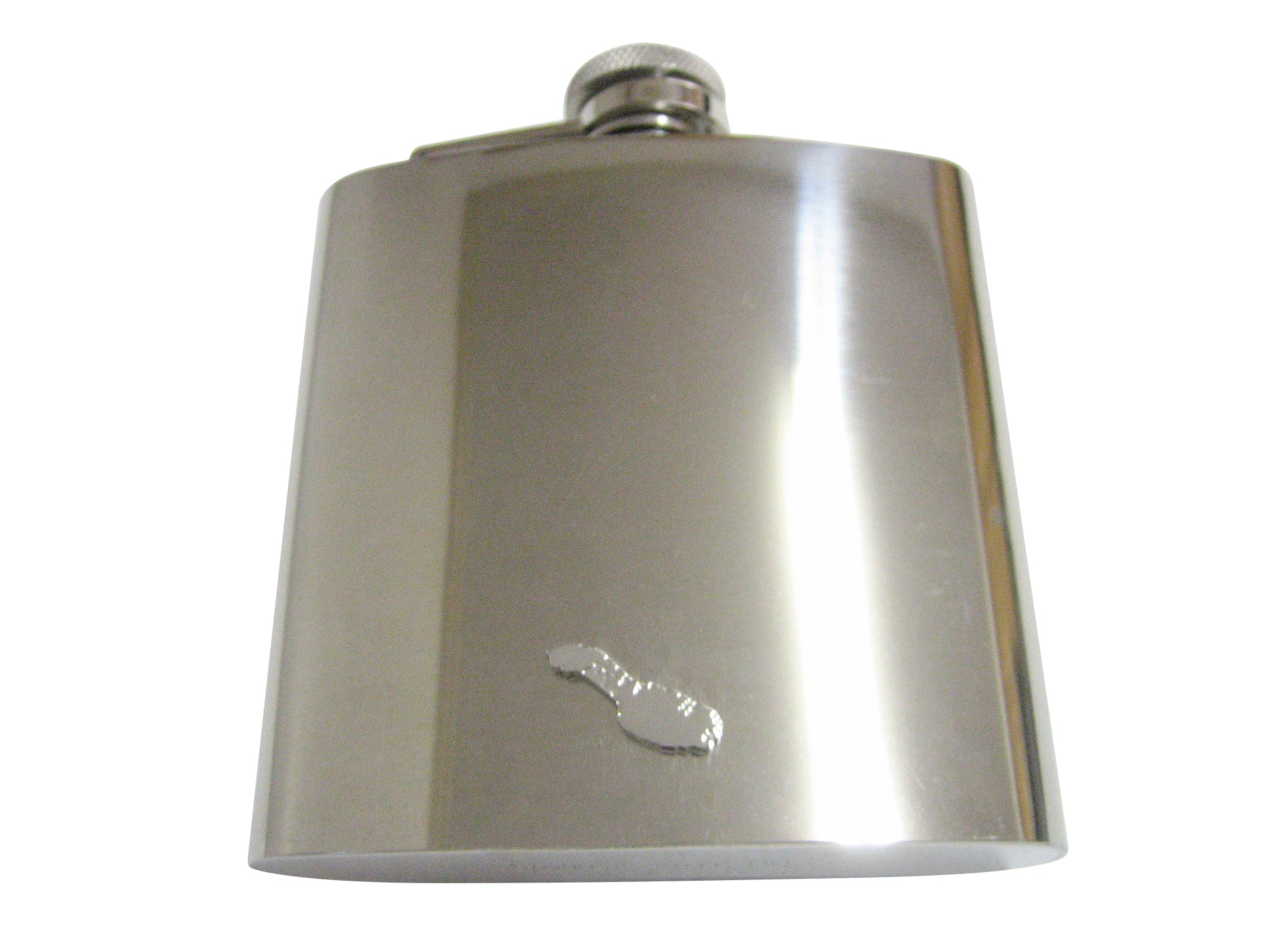 Malta Map Shape 6 Oz. Stainless Steel Flask