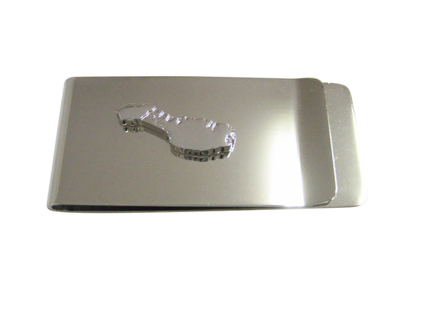 Malta Map Shape Pendant Money Clip