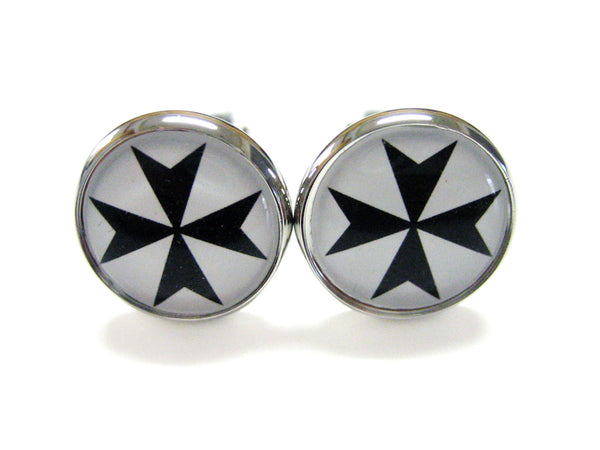 Maltese Cross Symbol Cufflinks