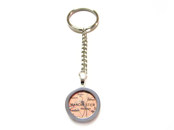 Manchester Map Key Chain