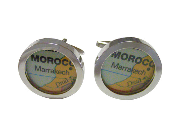 Marrakech Morocco Map Cufflinks