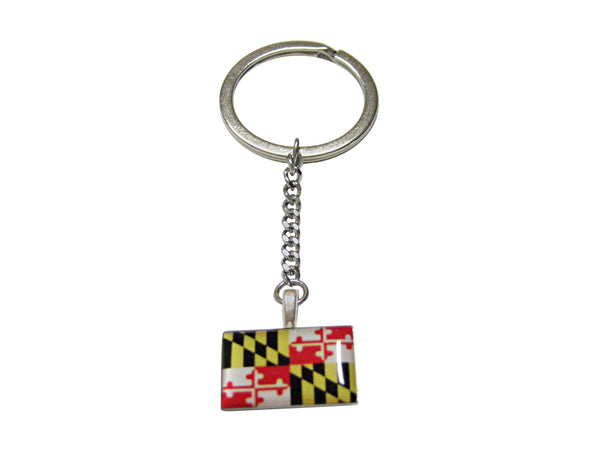 Maryland State Flag Pendant Keychain