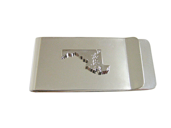 Maryland State Map Shape Money Clip