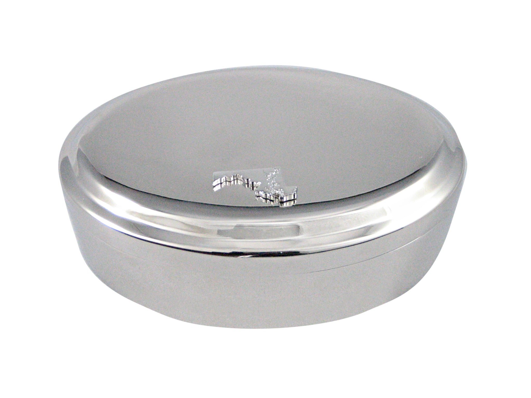 Maryland State Map Shape Pendant Oval Trinket Jewelry Box