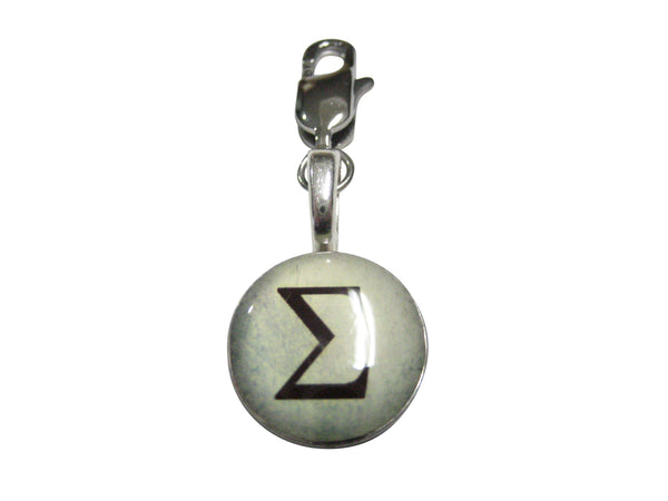 Mathematical Greek Sigma Symbol Pendant Zipper Pull Charm