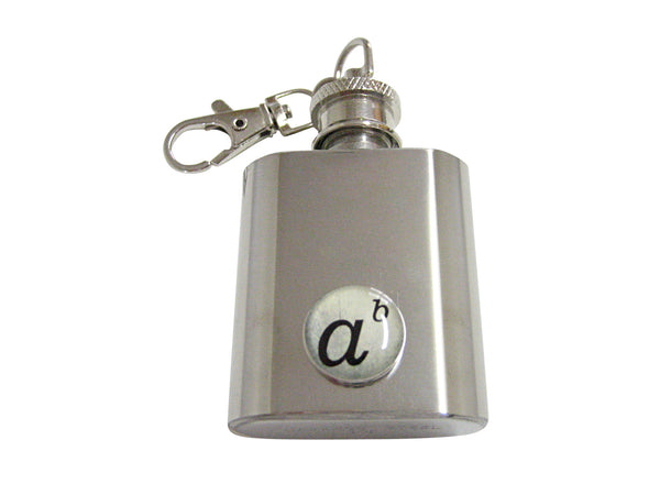 Mathematical A to the Power of B 1 Oz. Stainless Steel Key Chain Flask