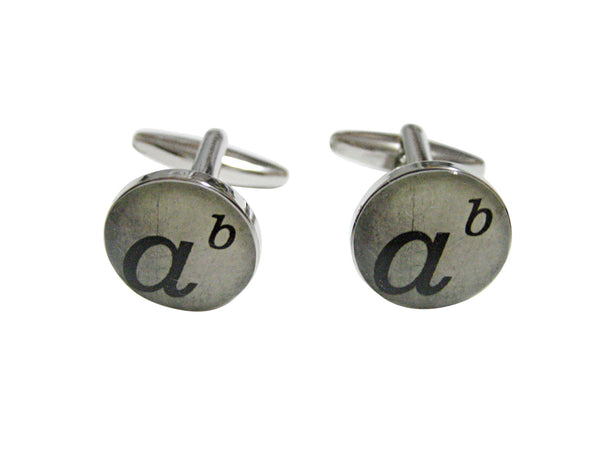 Mathematical A to the Power of B Cufflinks