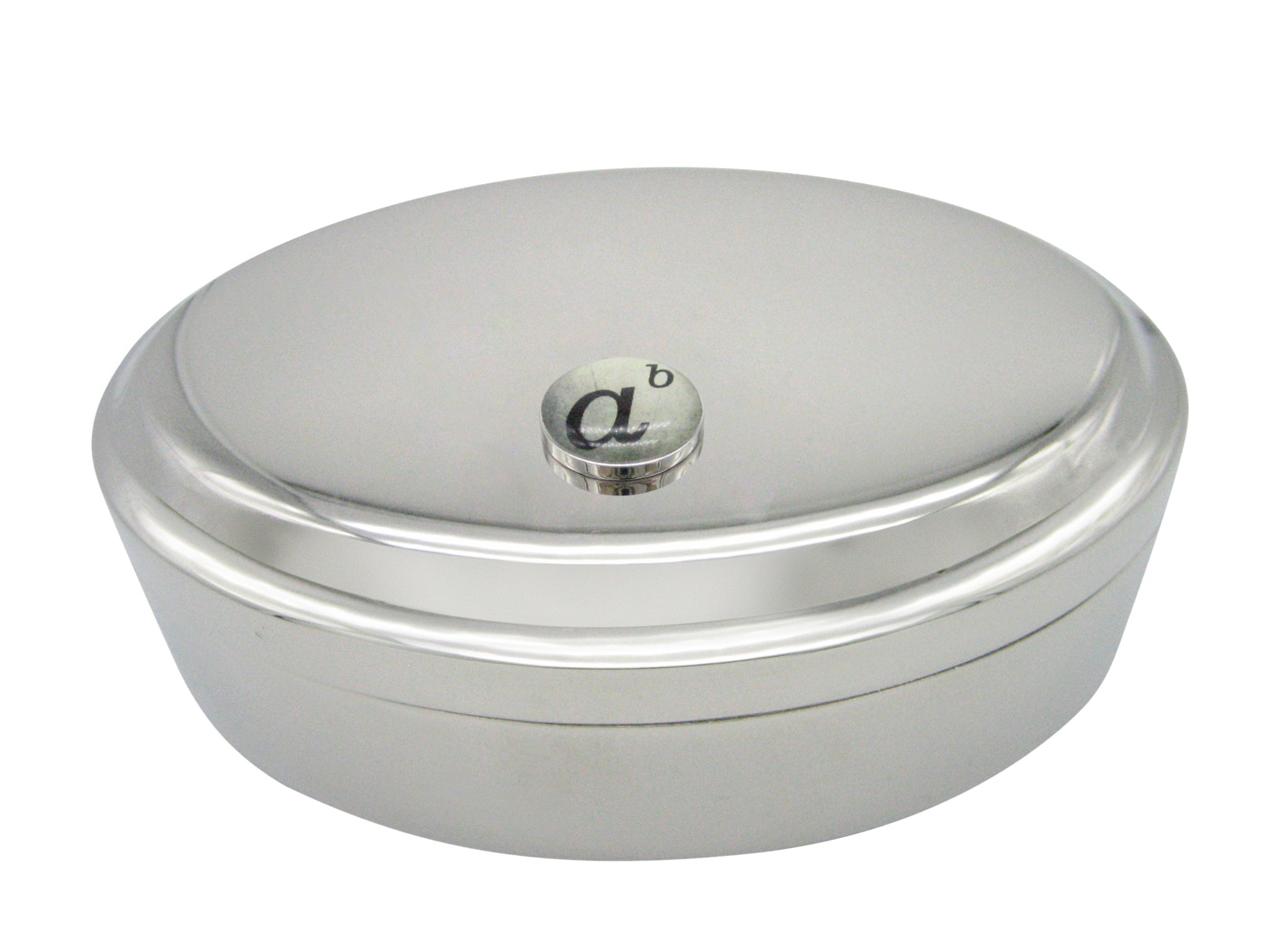 Mathematical A to the Power of B Pendant Oval Trinket Jewelry Box