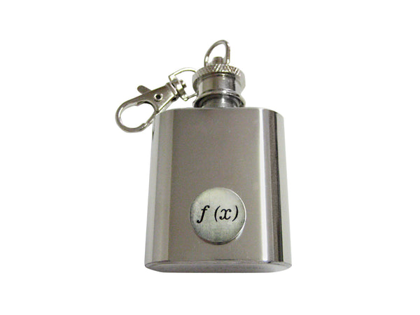 Mathematical Function of X 1 Oz. Stainless Steel Key Chain Flask