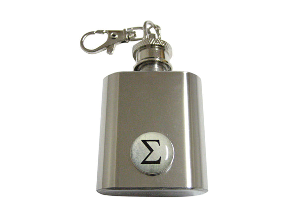 Mathematical Greek Omega Symbol 1 Oz. Stainless Steel Key Chain Flask