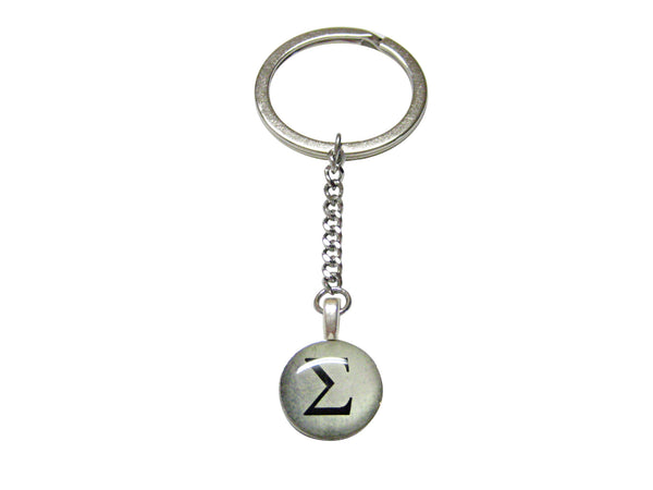 Mathematical Greek Sigma Symbol Pendant Keychain