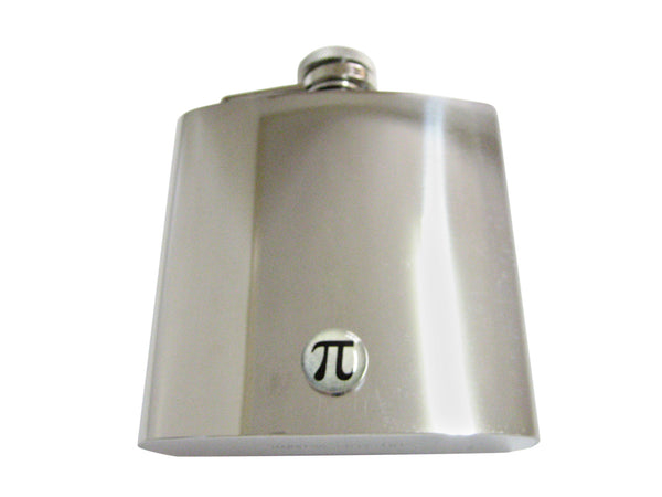Mathematical Pi Symbol Pendant 6 Oz. Stainless Steel Flask