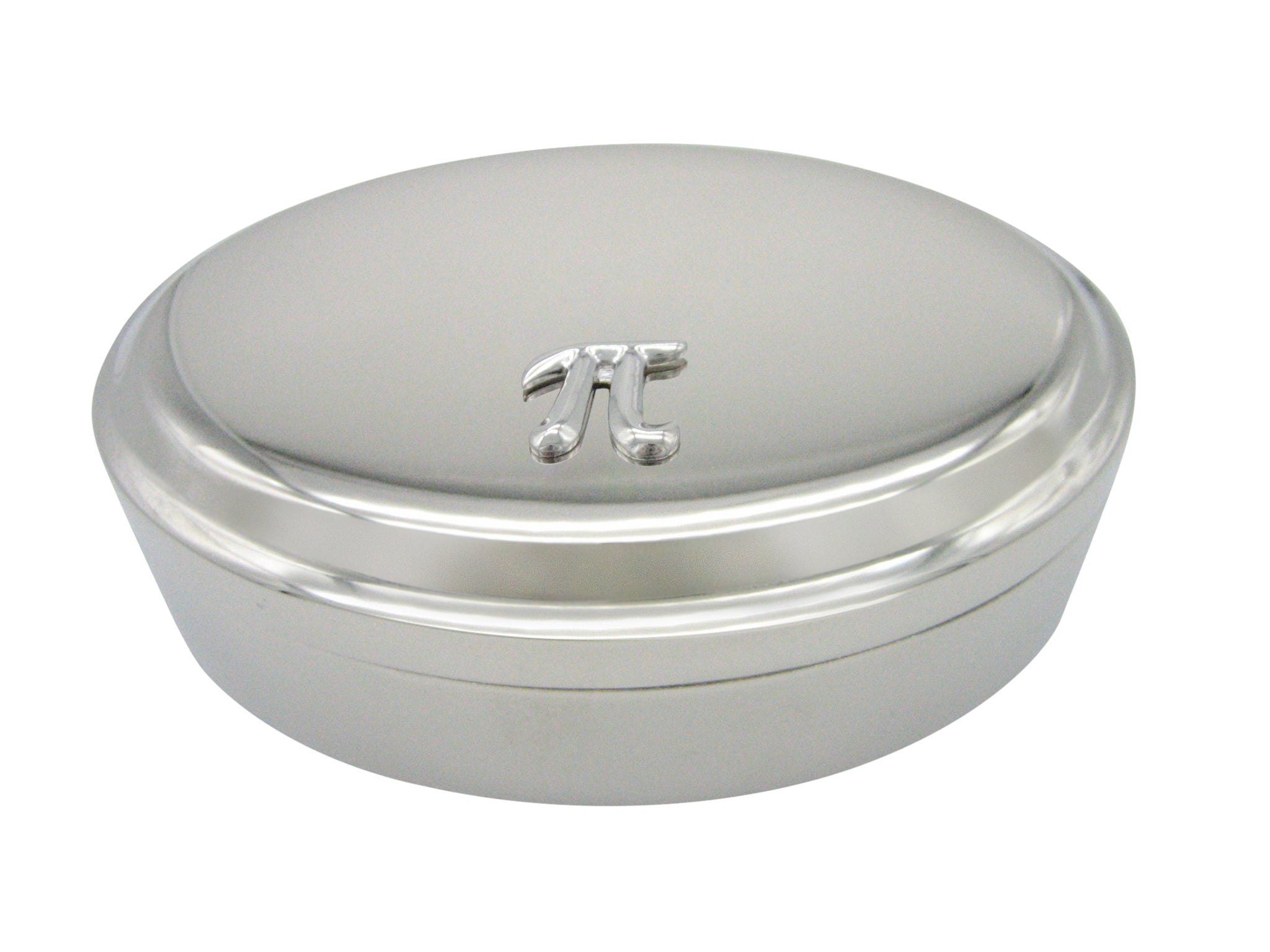 Mathematical Pi Symbol Pendant Oval Trinket Jewelry Box