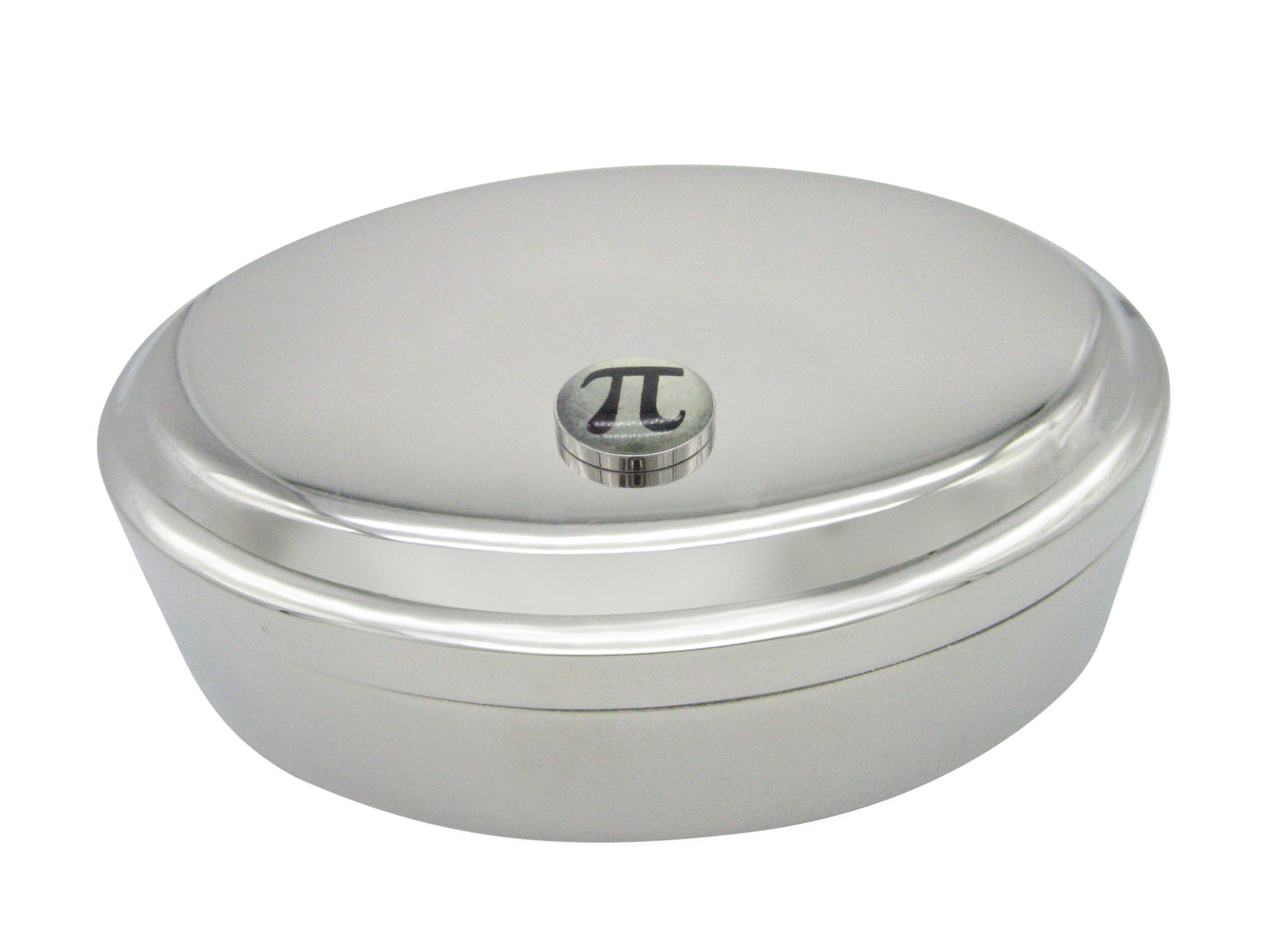 Mathematical Pi Symbol Pendant Pendant Oval Trinket Jewelry Box