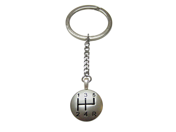 Matte Gear Shift Pendant Keychain