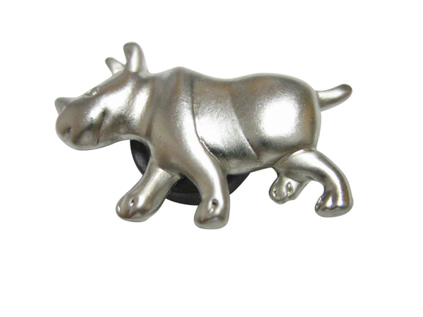 Matte Silver Toned Rhino Magnet