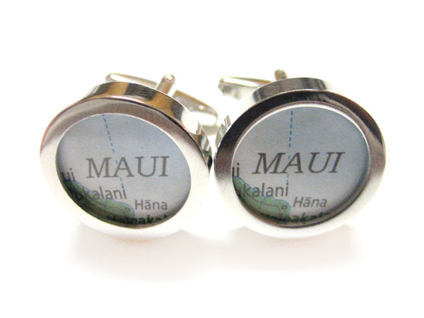 Maui Hawaii Map Cufflinks