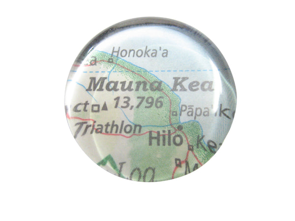 Mauna Kea Hawaii Map Pendant Magnet