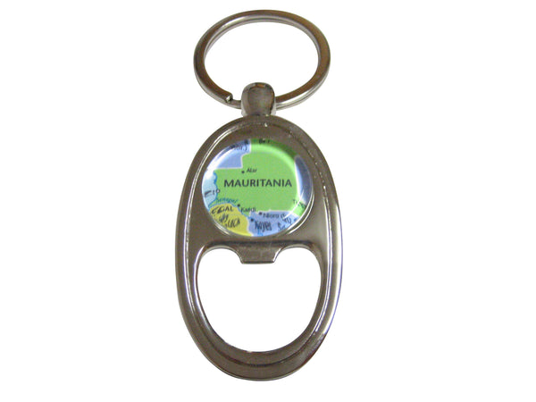 Mauritania Map Key Chain Bottle Opener