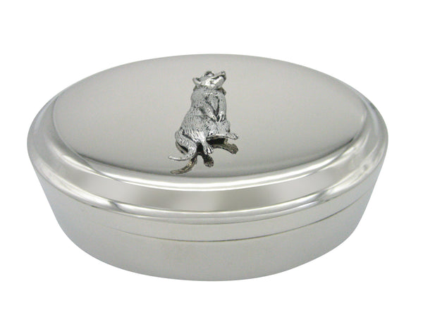 Meerkat Pendant Oval Trinket Jewelry Box